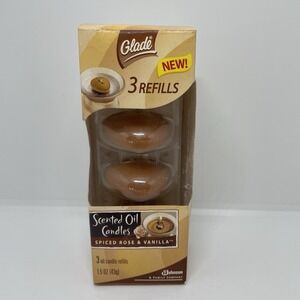 Glade Scented Oil Candle Refills  Spiced Rose & Vanilla (1 Box w 3 Refills) 2006